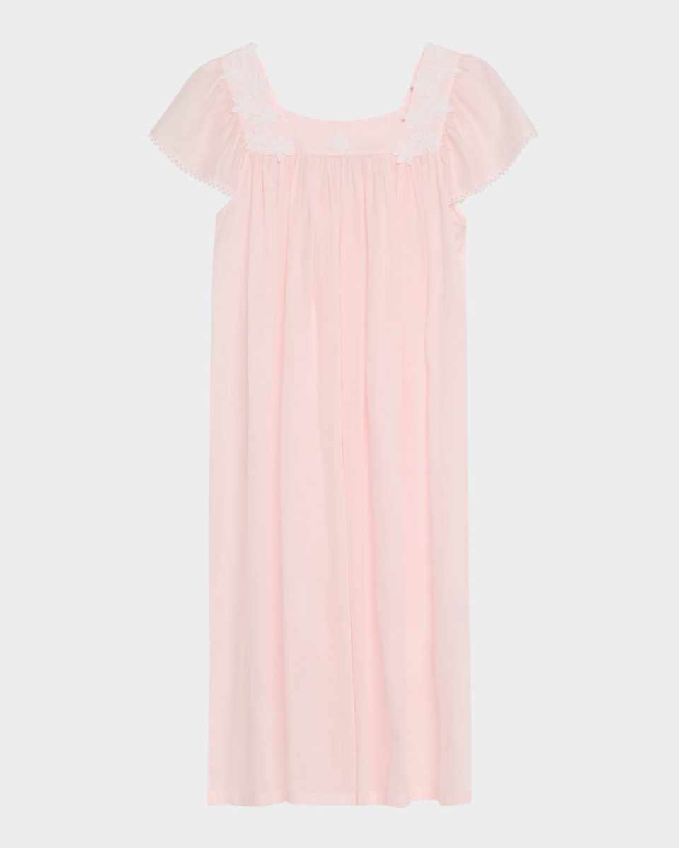 Camilla-2 Ruched Floral Applique Nightgown